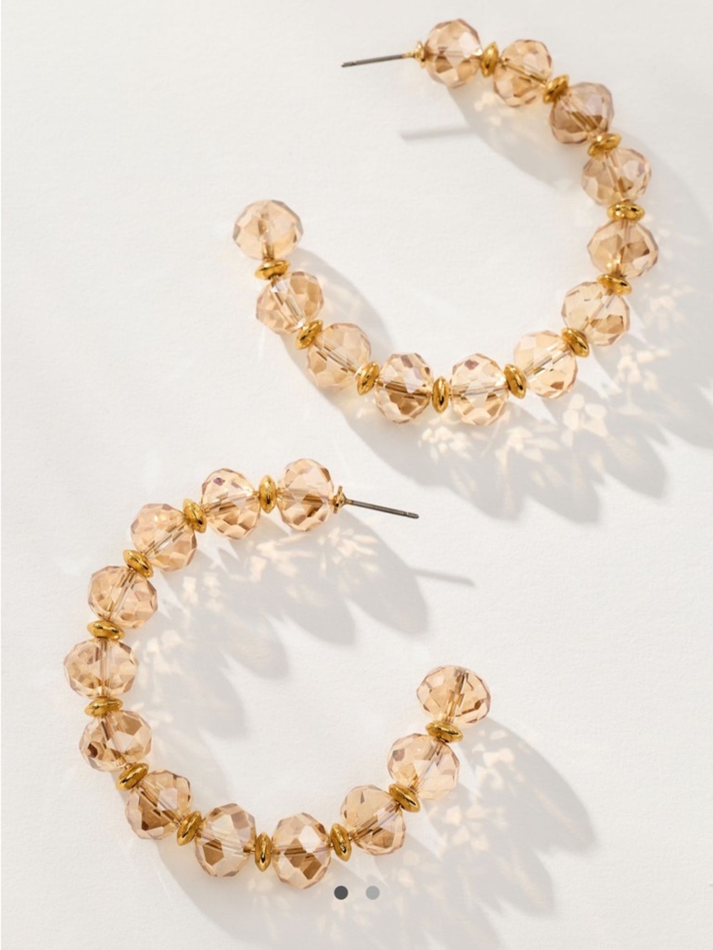 NWT Anthropologie circular crystal earrings